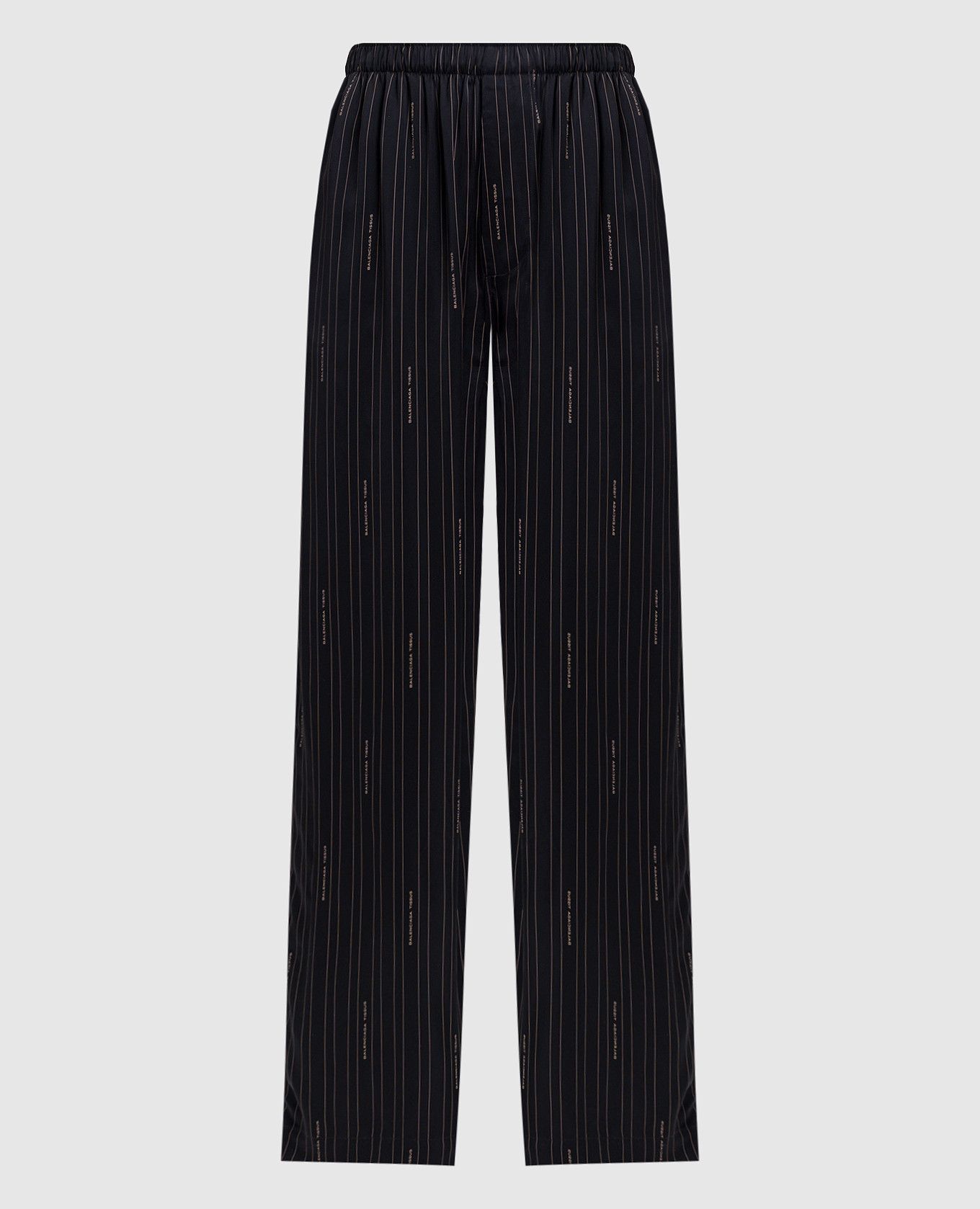

Black striped pants with logo Balenciaga