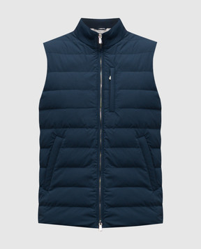 Enrico Mandelli Blue quilted vest 1T571A5620
