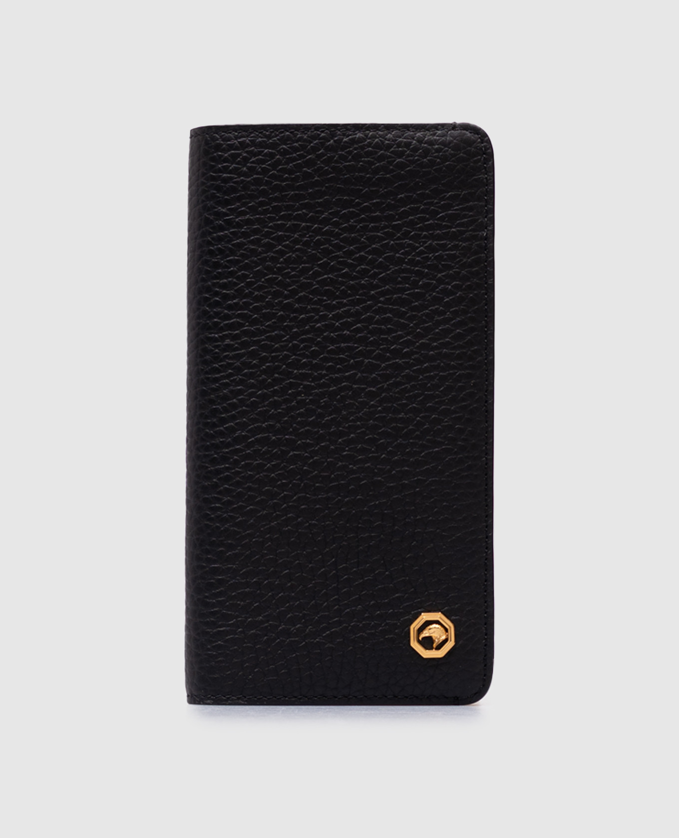 

Black leather wallet with logo emblem Stefano Ricci