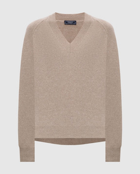 Peserico Beige wool and cashmere pullover with lurex S99442F07Y09160