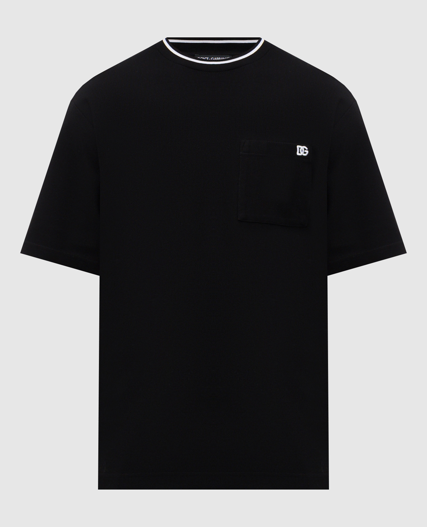 

Black T-shirt with DG logo monogram embroidery Dolce&Gabbana