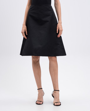 Alexander McQueen Black mini skirt with silk 832556QEAGH