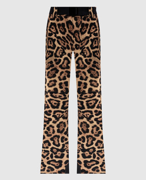 Goldbergh Beige ski pants MINOU in animal print GB02870244