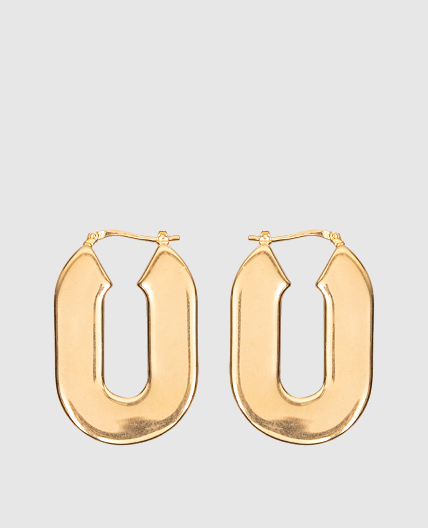 

Golden earrings with logo engraving Jil Sander