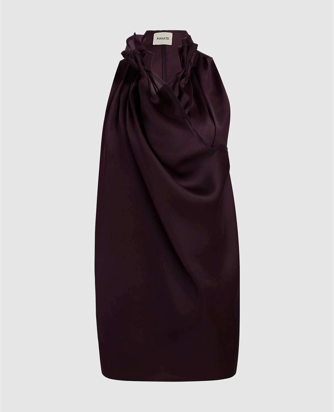 Megan burgundy silk top Khaite