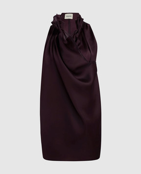 Khaite Megan burgundy silk top 24233002