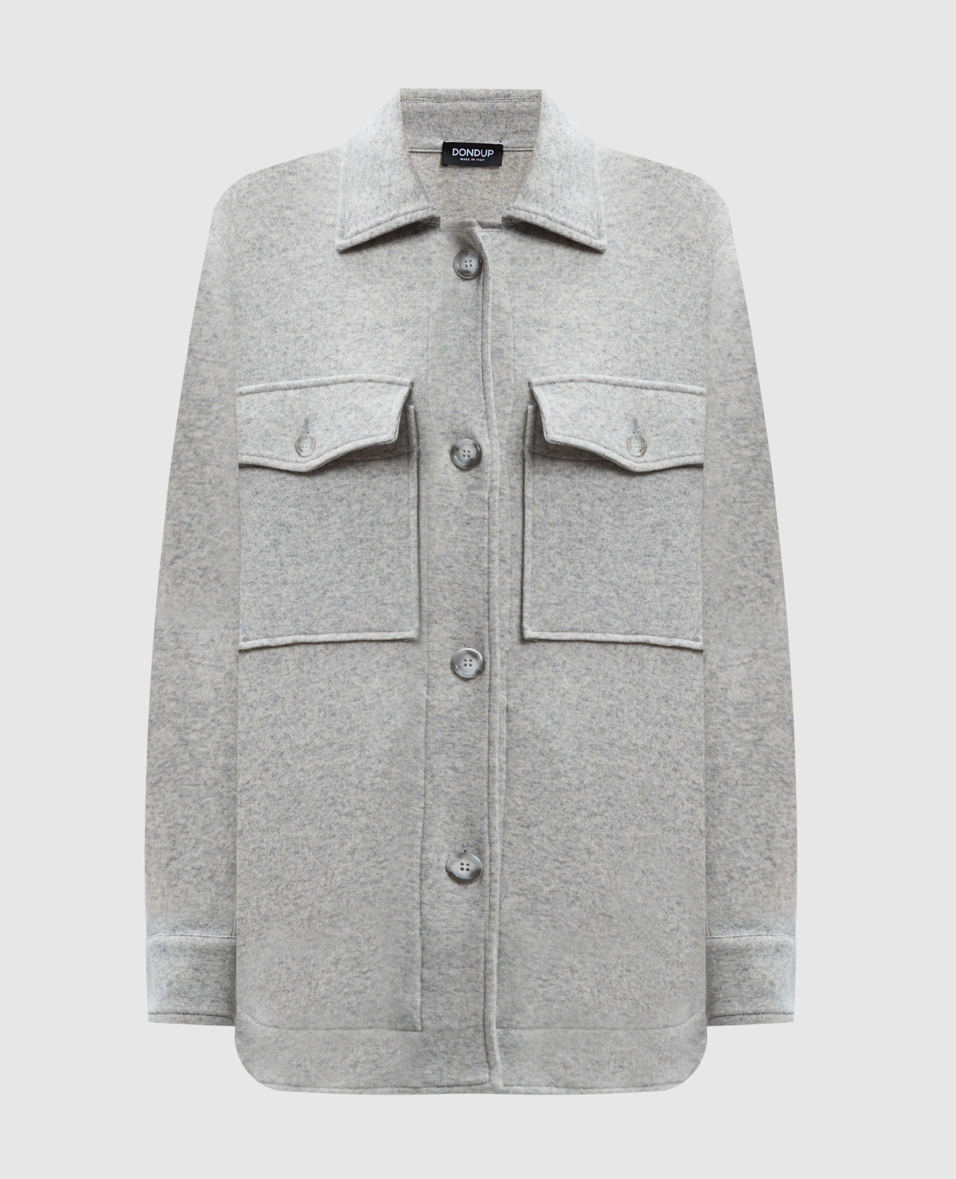 

Gray melange jacket with cashmere Dondup, Grey