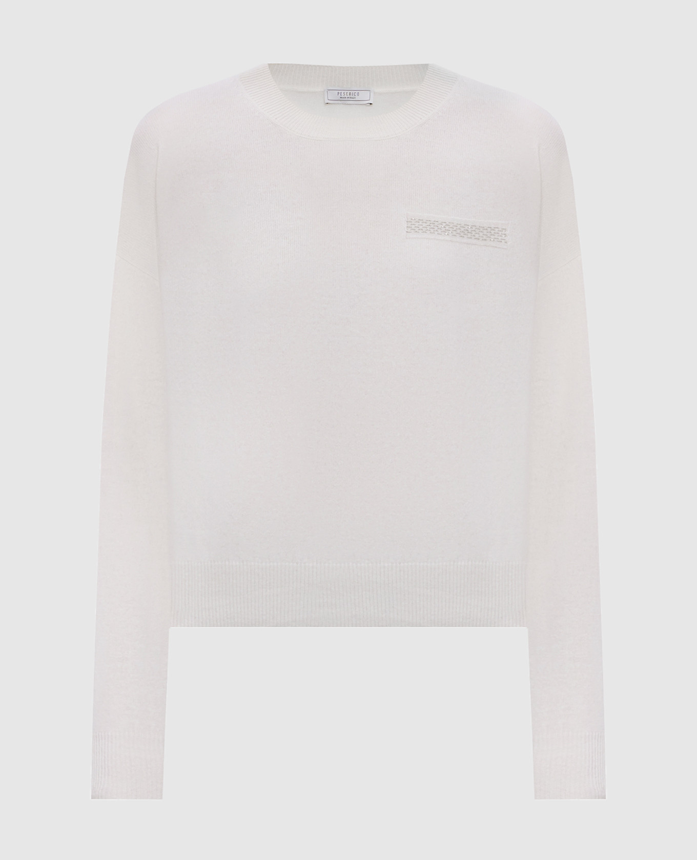 

Beige wool, silk and cashmere jumper Peserico