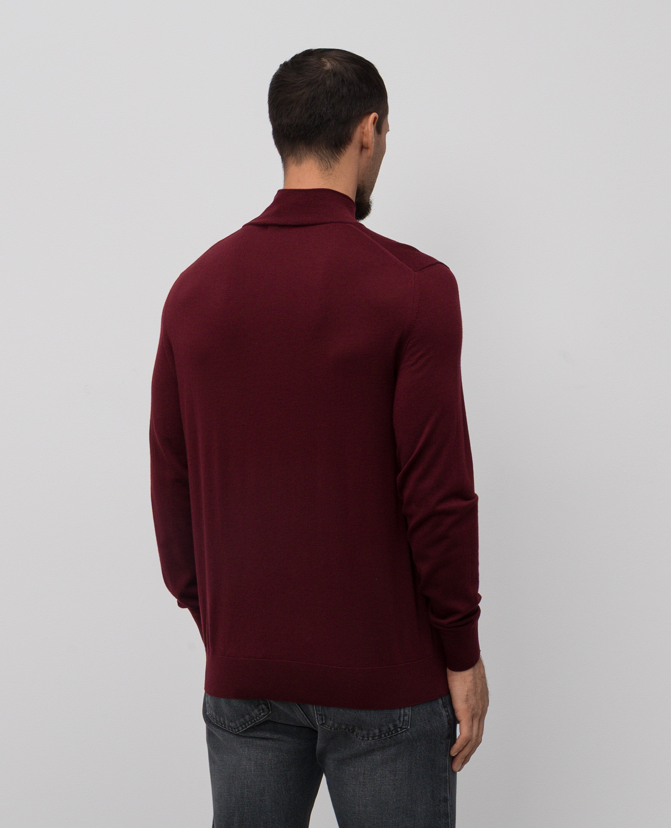 

Burgundy wool golf ISAIA