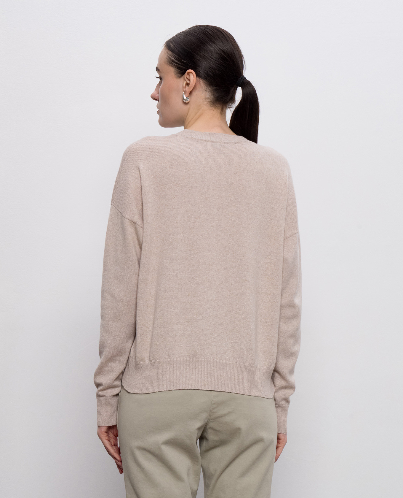 

Beige wool, silk and cashmere jumper Peserico