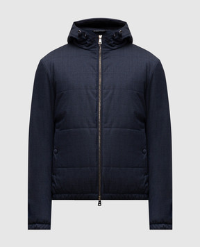 Cashmere&Whiskey Blue wool jacket with hood 6400955304