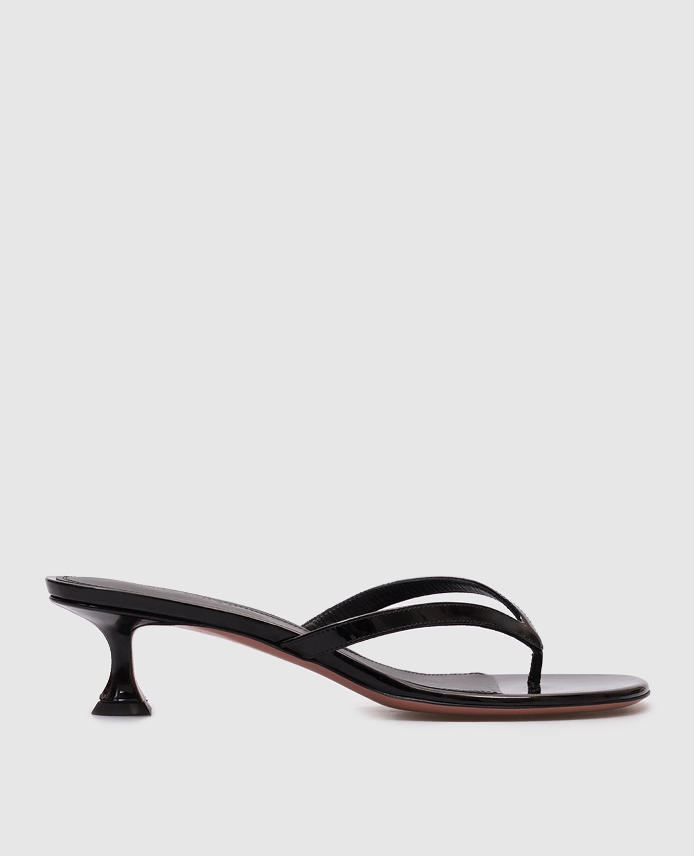 

Juliette Thong Black Patent Leather Mules Amina Muaddi