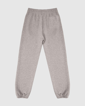 Versace Kids' grey joggers with logo 10183411A14889