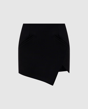 Jacob Lee Black wool mini skirt WWS0253SS25B
