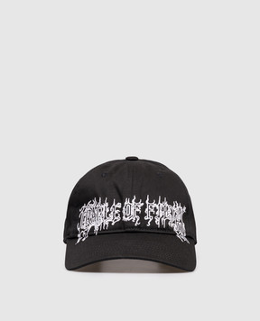 Vetements Black cap with embroidery UCF76CA100B
