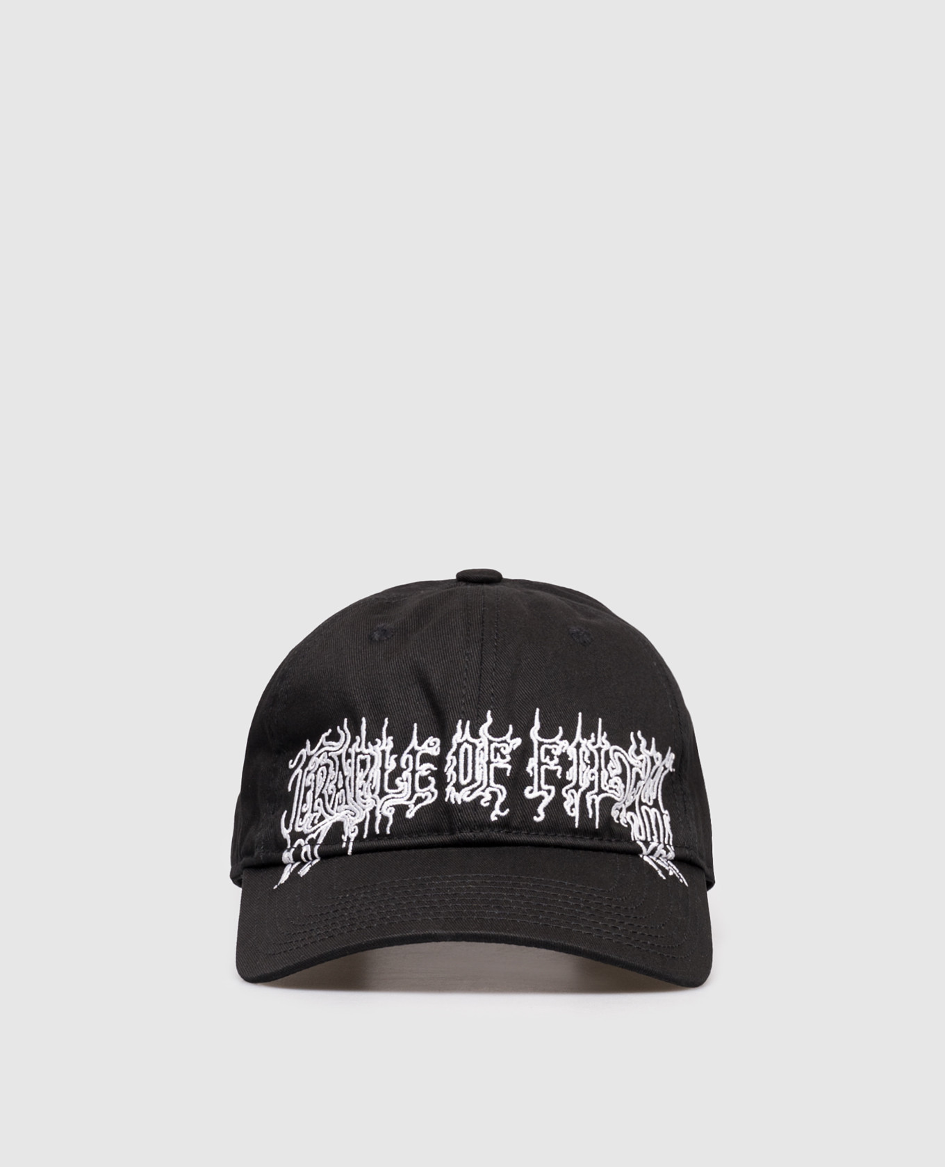 

Black cap with embroidery Vetements