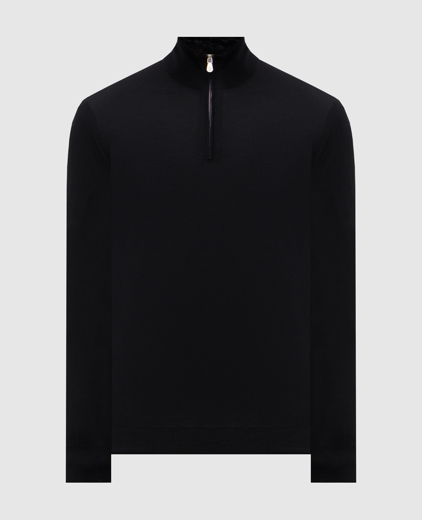 Black wool and cashmere jumper