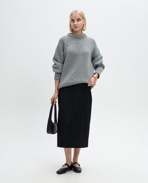 The Row Matias black wool skirt 8159W3039