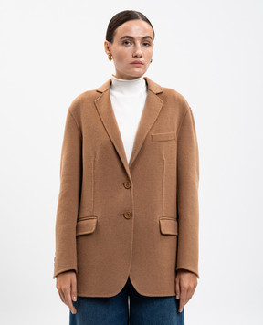 Twinset Brown jacket with wool 252TP2072