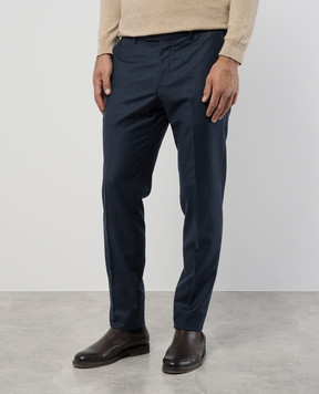 Enrico Mandelli Blue pants made of wool BOSTON5435