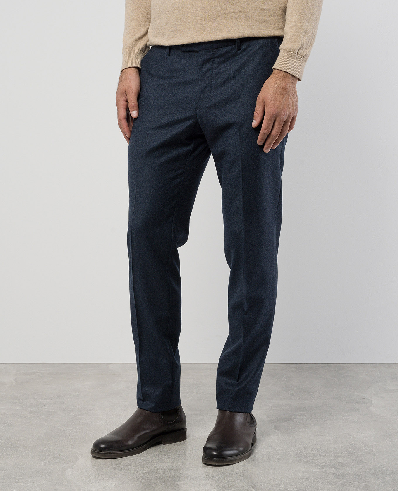 Blue pants made of wool Enrico Mandelli 3