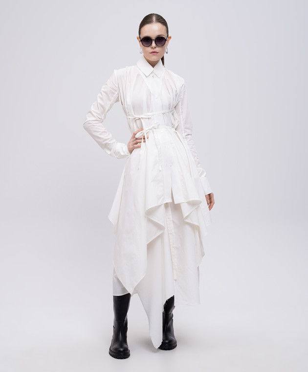 Marc Le Bihan Jupe midi asymétrique blanche 2521 acheter en