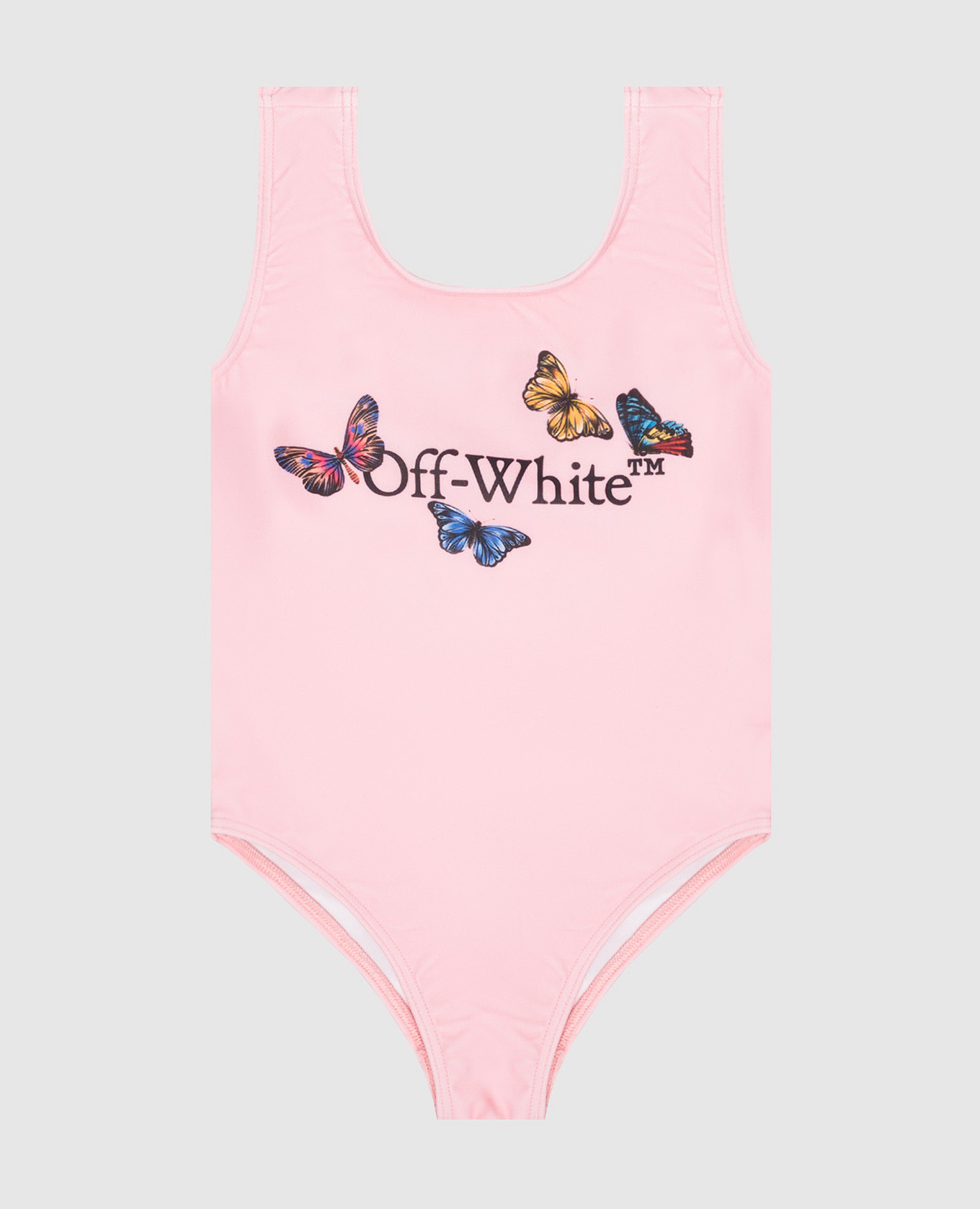 

Children's pink swimsuit with logo print Off-White