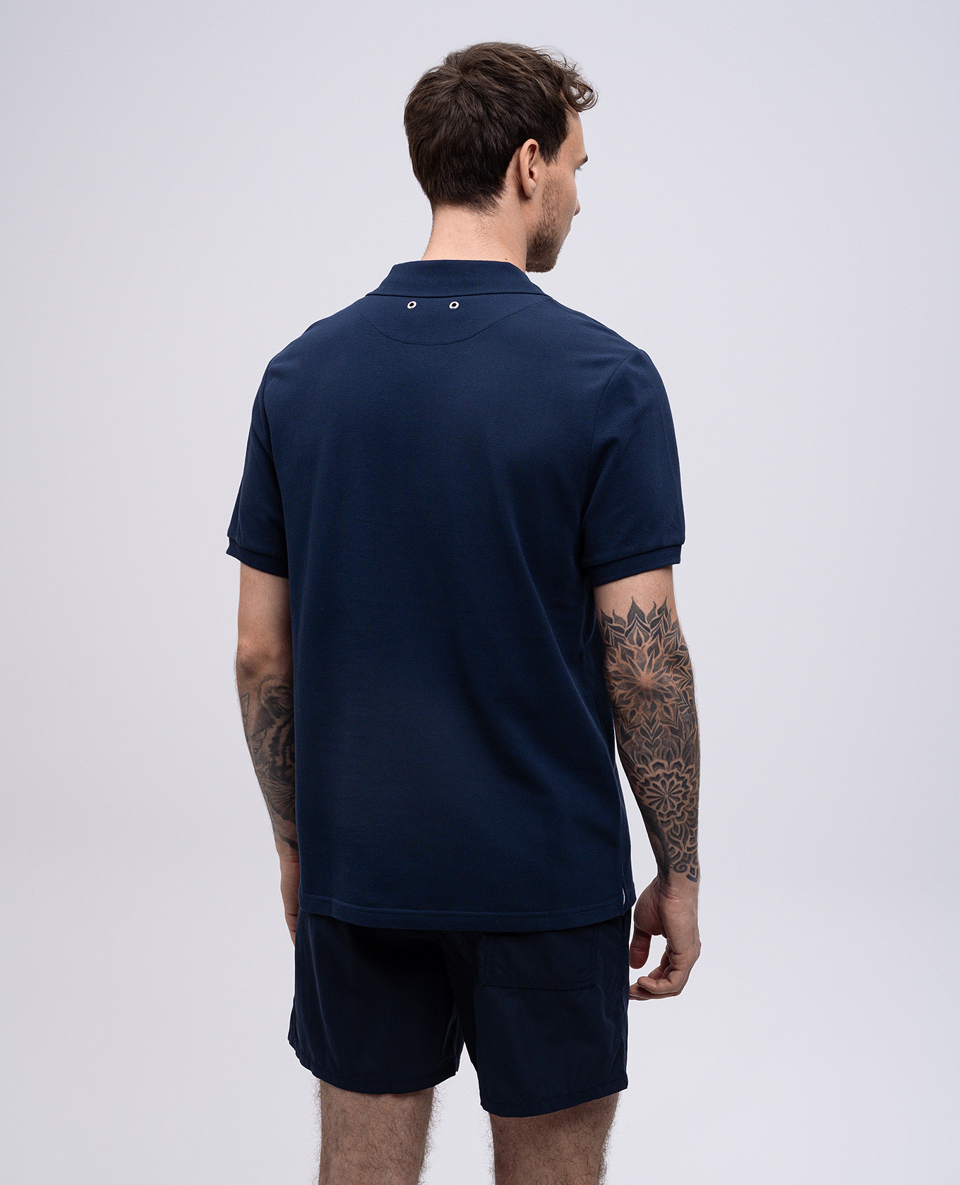 

Blue polo with embroidered logo emblem Vilebrequin