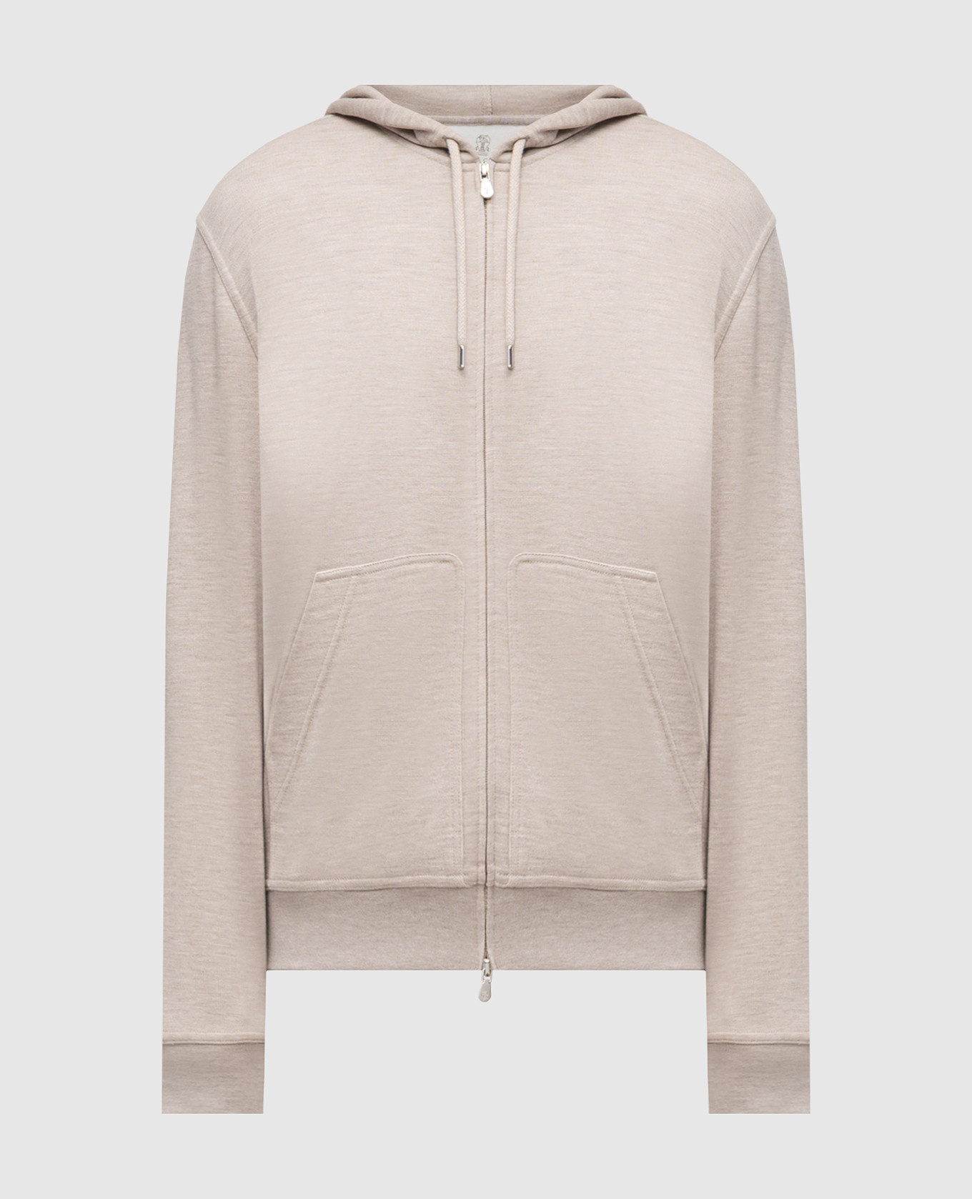Beige cashmere and silk sports jacket Brunello Cucinelli