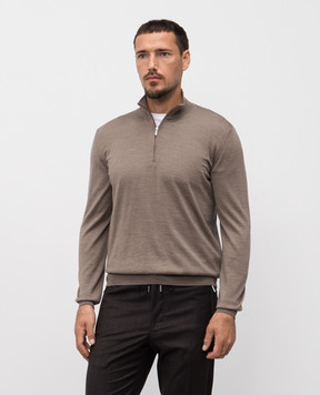 Bertolo Cashmere Brown wool and silk jumper 901615000048