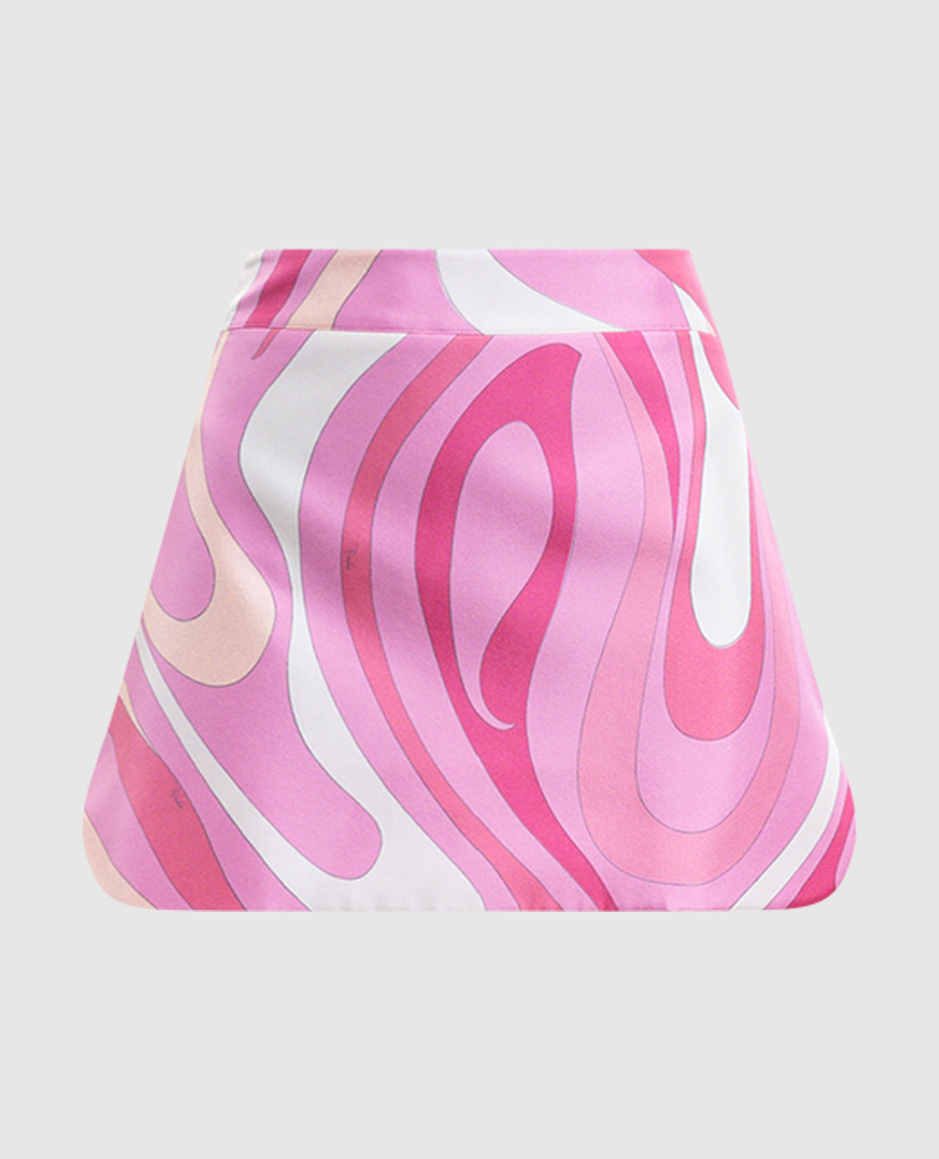 

Pink silk mini skirt with branded print PUCCI