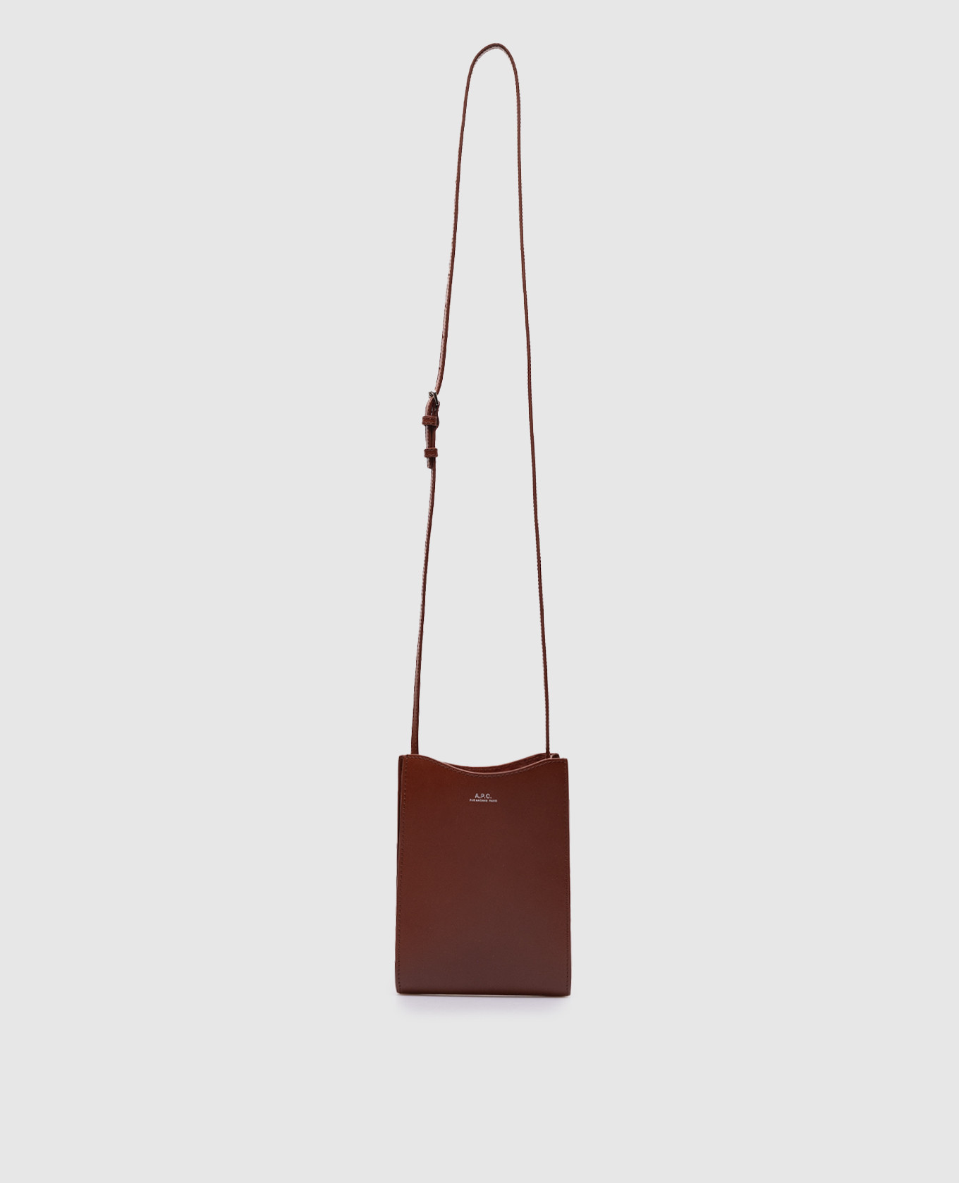 

JAMIE logo brown leather bag A.P.C