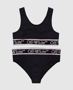 Off-White Children's blue swimsuit with logo OGFA008C99JER001