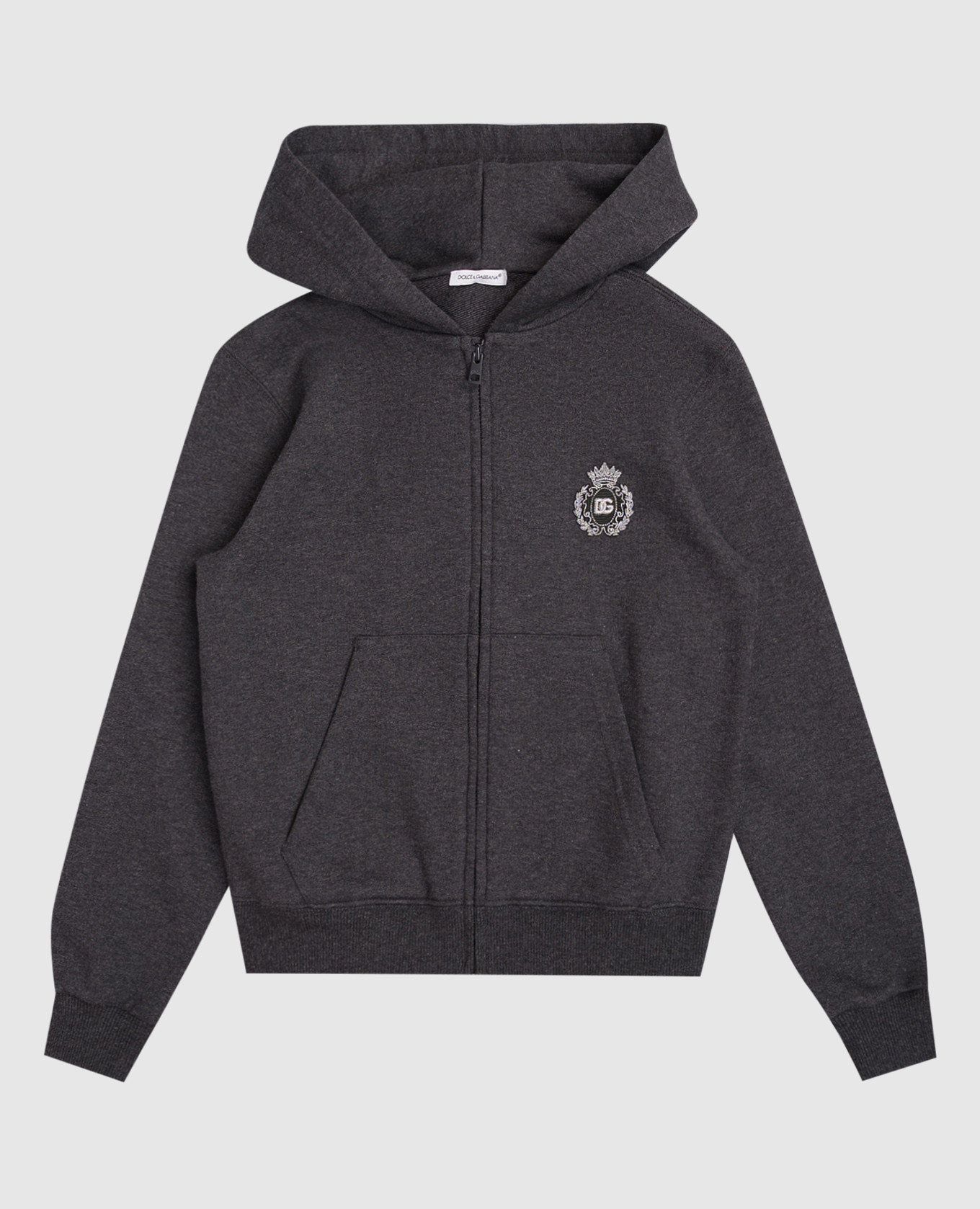 

Children's gray sports jacket with monogram logo patch Dolce&Gabbana, Grey