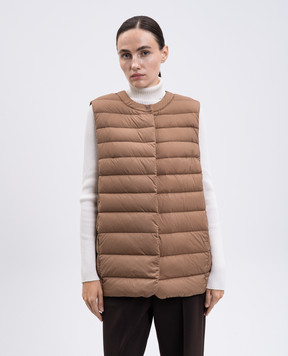 MooRER Beige down vest SENIGALLIAIN SENIGALLIAINS3