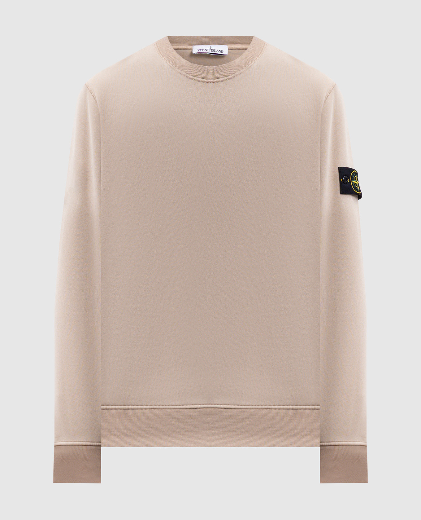 Beige sweatshirt with logo patch Stone Island