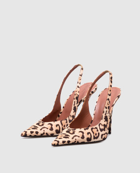 Amina Muaddi Anok leopard print slingbacks 13S361029ANO