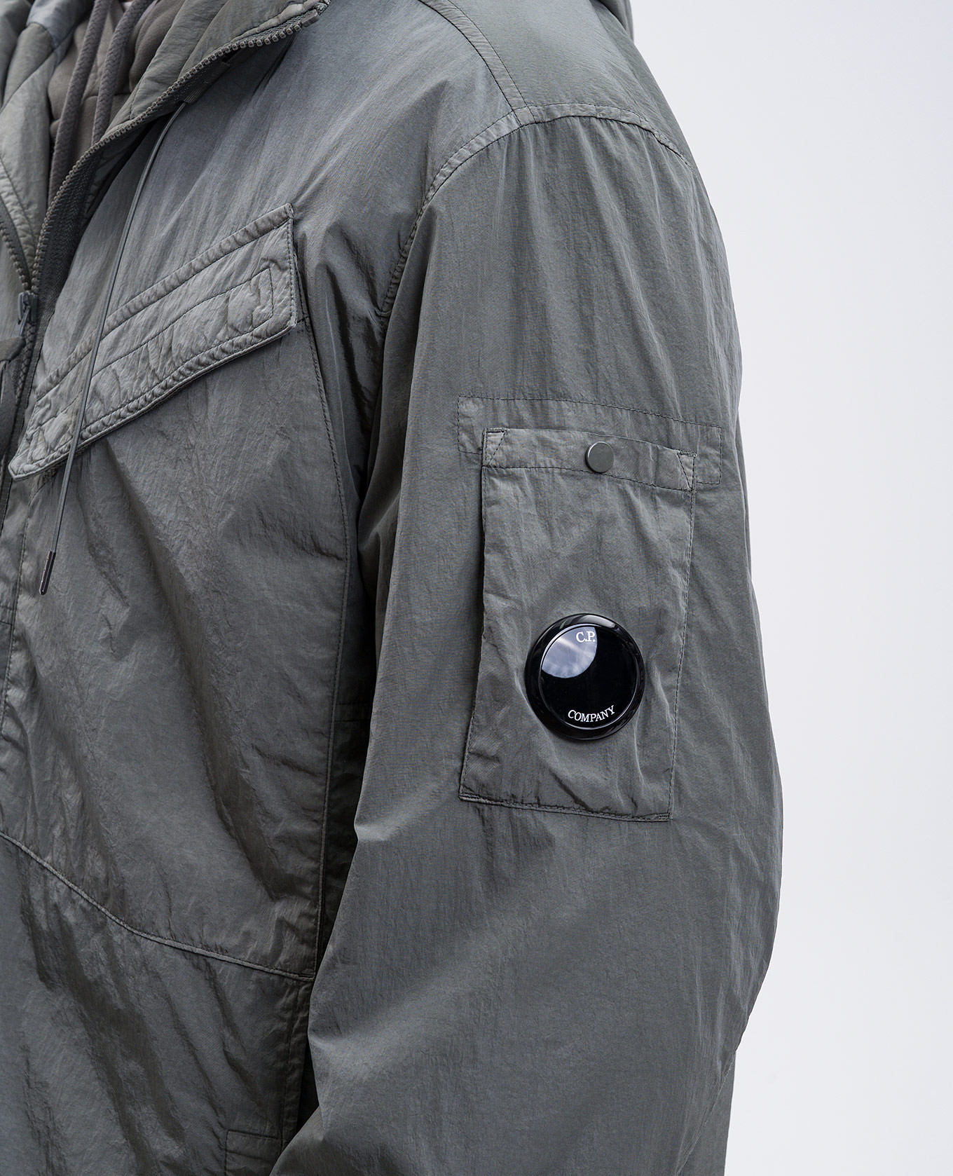 

Green Chrome-R jacket with logo C.P. Company