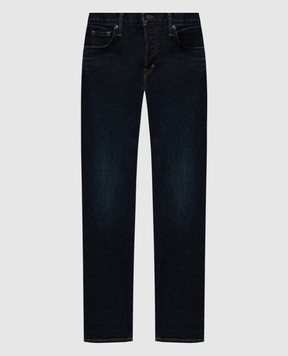 Tom Ford Blue distressed jeans with logo DPS001DMC073