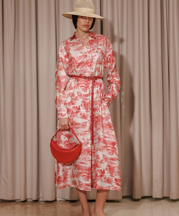 Max Mara - White SVELTO printed silk midi dress SVELTO Max Mara - White SVELTO printed silk midi dress SVELTO