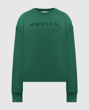 Alexander McQueen Green sweatshirt with logo 839216QTADU