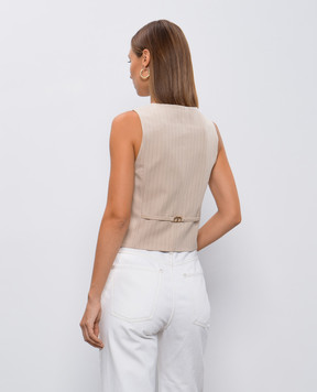 Twinset Beige vest with lurex 242TP2158