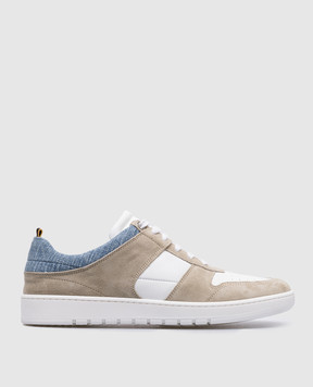 MooRER BANKSY beige sneakers with embossed logo BANKSYP5E