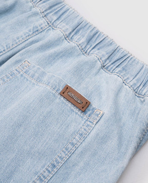 Brunello Cucinelli Children's blue denim shorts BH192P645C