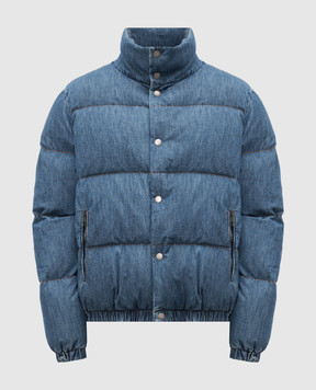 Dolce&Gabbana Blue denim down jacket G9BUCDG8NW5