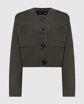 PROENZA SCHOULER Sofia green cashmere and wool cardigan R2537593KW154