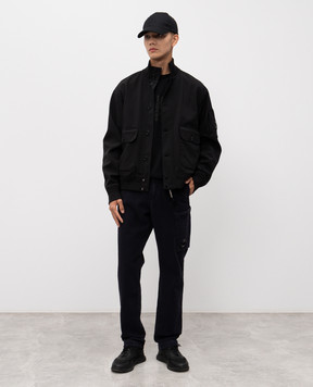 C.P. Company Black jacket with logo MOW003A006097A