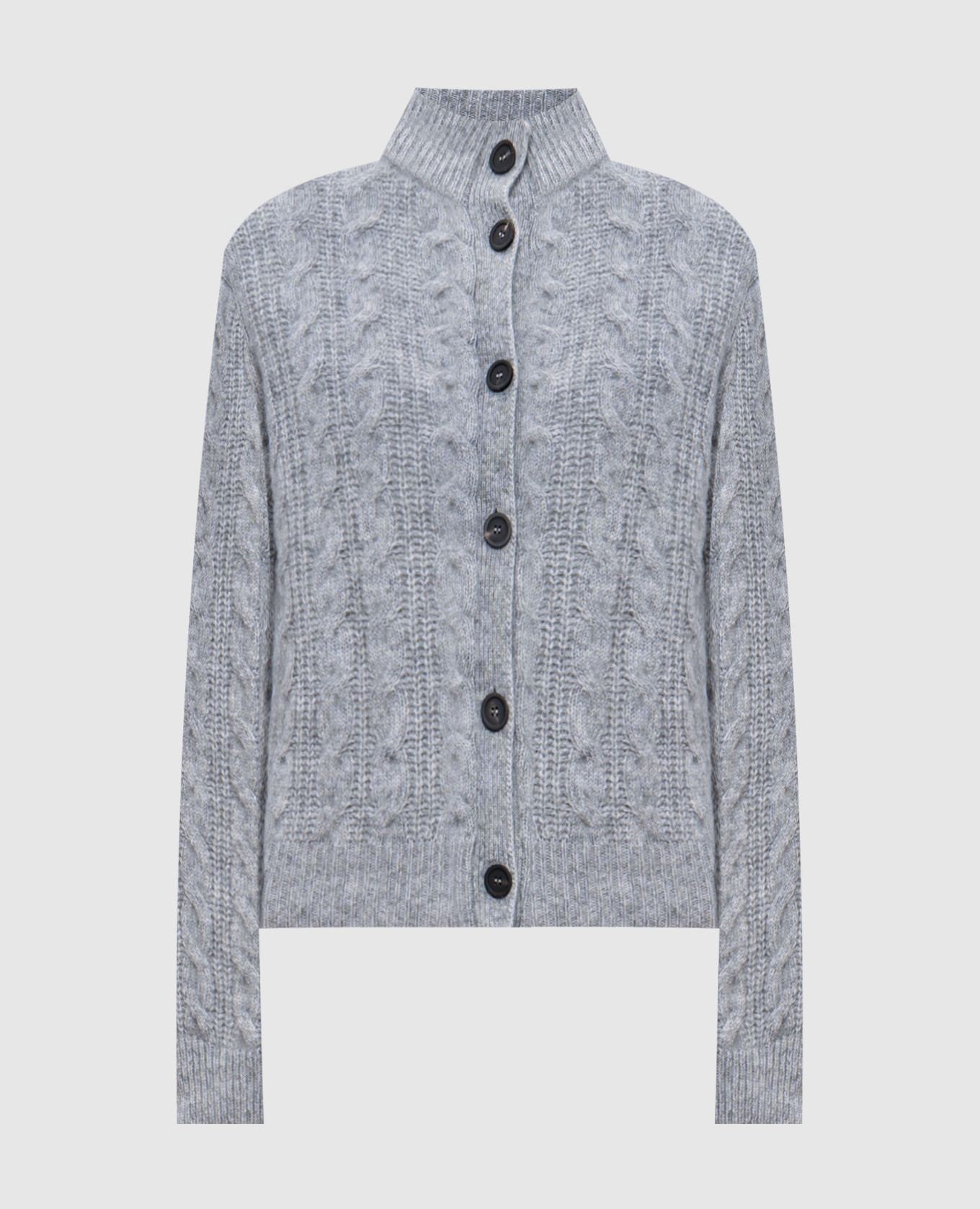 

Gray cardigan with wool in a textured pattern Peserico, Grey