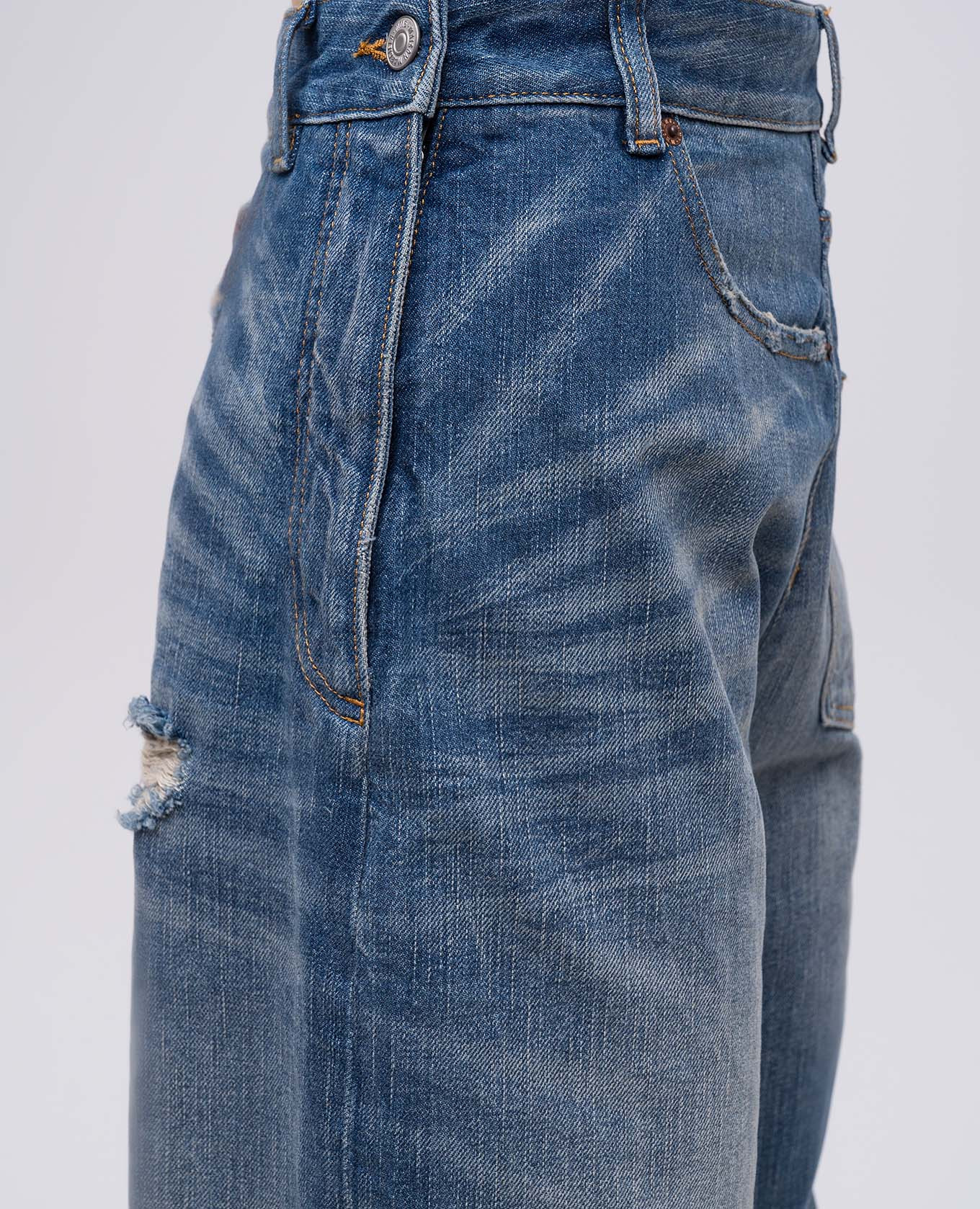 

Blue jeans with logo patch Maison Margiela MM6