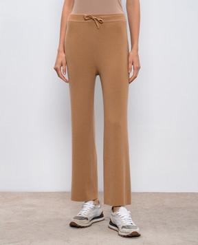 LISA YANG Brown cashmere heather pants 202150
